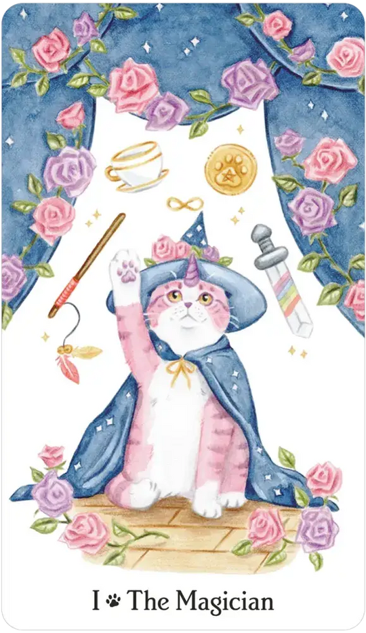 Caticorn Tarot Deck – Whimsical Cat Unicorn Tarot Cards with Guidebook | Magical Divination Deck