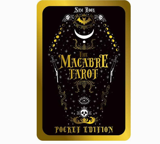 The Macabre Tarot – Pocket Edition Tin Box | Dark Gothic Tarot Deck | Travel Size Divination Cards