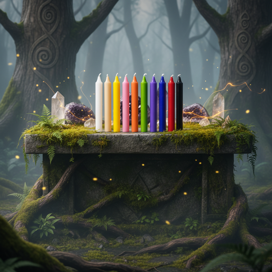 Assorted Ritual Candles — 10 Color Intention Set | Morrigu Star