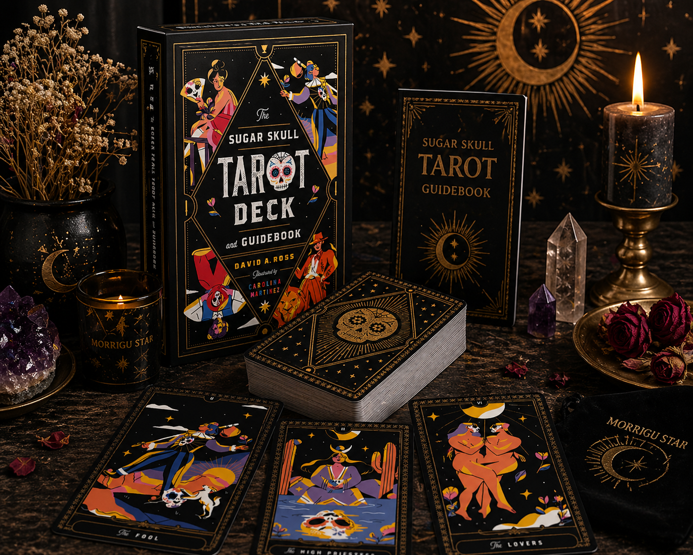 Sugar Skull Tarot Deck & Guidebook by David A. Ross