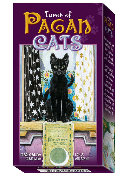 Tarot of Pagan Cats – Classic & Mini Editions | Mystical Feline Tarot Deck by Lo Scarabeo