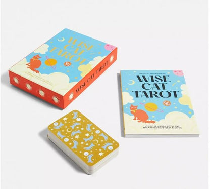 Wise Cat Tarot Deck – 78 Card Tarot with Guidebook, Cat-Themed Divination Cards, Spiritual Gift