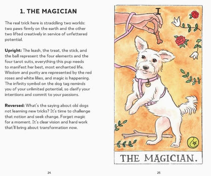 Dog Tarot Deck – Classic Tarot Cards with Dog-Themed Illustrations, 78 Cards & Guidebook