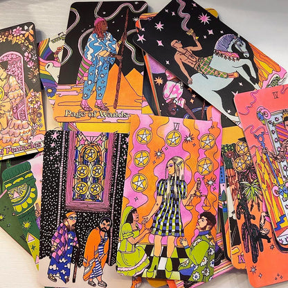 Queer Tarot Deck with Guidebook – Inclusive LGBTQ+ Tarot Cards, Affirmation & Divination Set