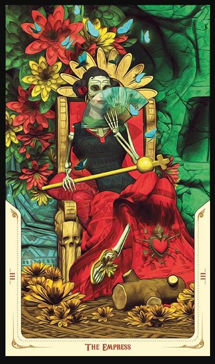 Santa Muerte Tarot Deck and Mini Edition – Day of the Dead Symbolism, Gothic Mexican Art