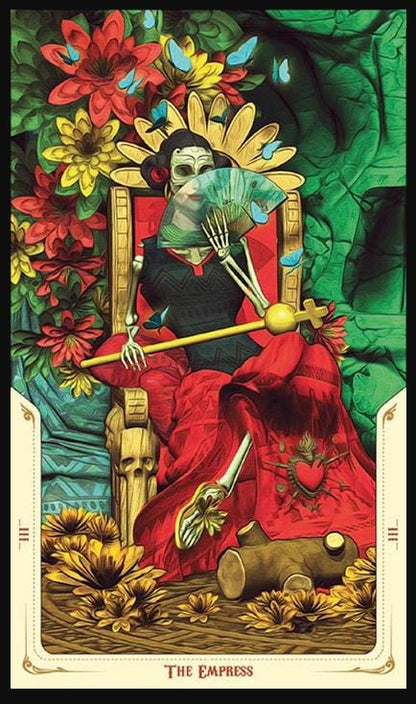 Santa Muerte Tarot Deck and Mini Edition – Day of the Dead Symbolism, Gothic Mexican Art