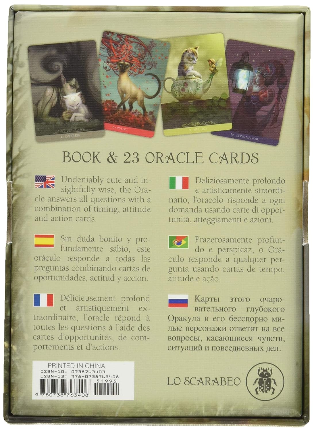 Barbieri Fantasy Cats Oracle – 23-Card Oracle Deck + Guidebook | Paolo Barbieri | Lo Scarabeo