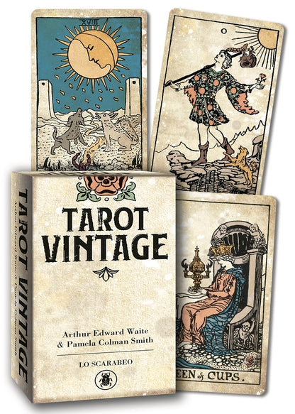 Vintage Tarot Deck – Linen-Finish Antique Style 78-Card Rider-Waite Inspired Tarot by Waite & Smith