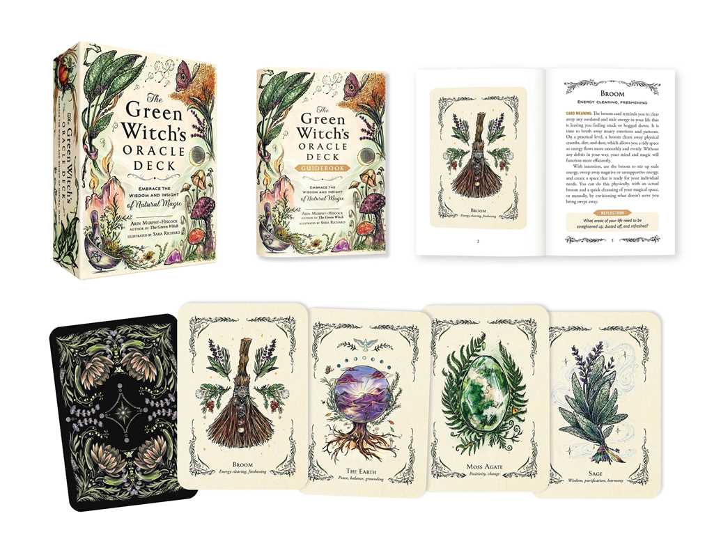 The Green Witch’s Oracle Deck – With Physical Guidebook – Earth-Based Wisdom & Natural Magic