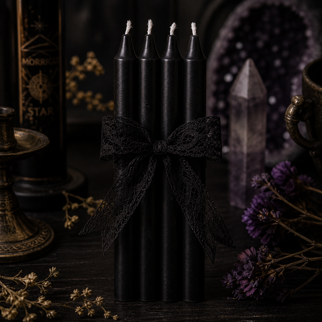 Ritual Candle Set (4 Pack) – Single Color Intention Candles | Morrigu Star