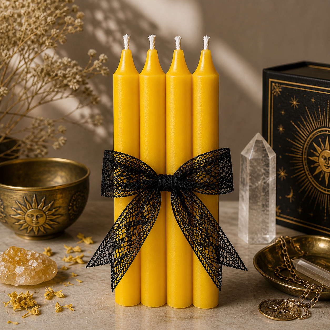 Ritual Candle Set (4 Pack) – Single Color Intention Candles | Morrigu Star