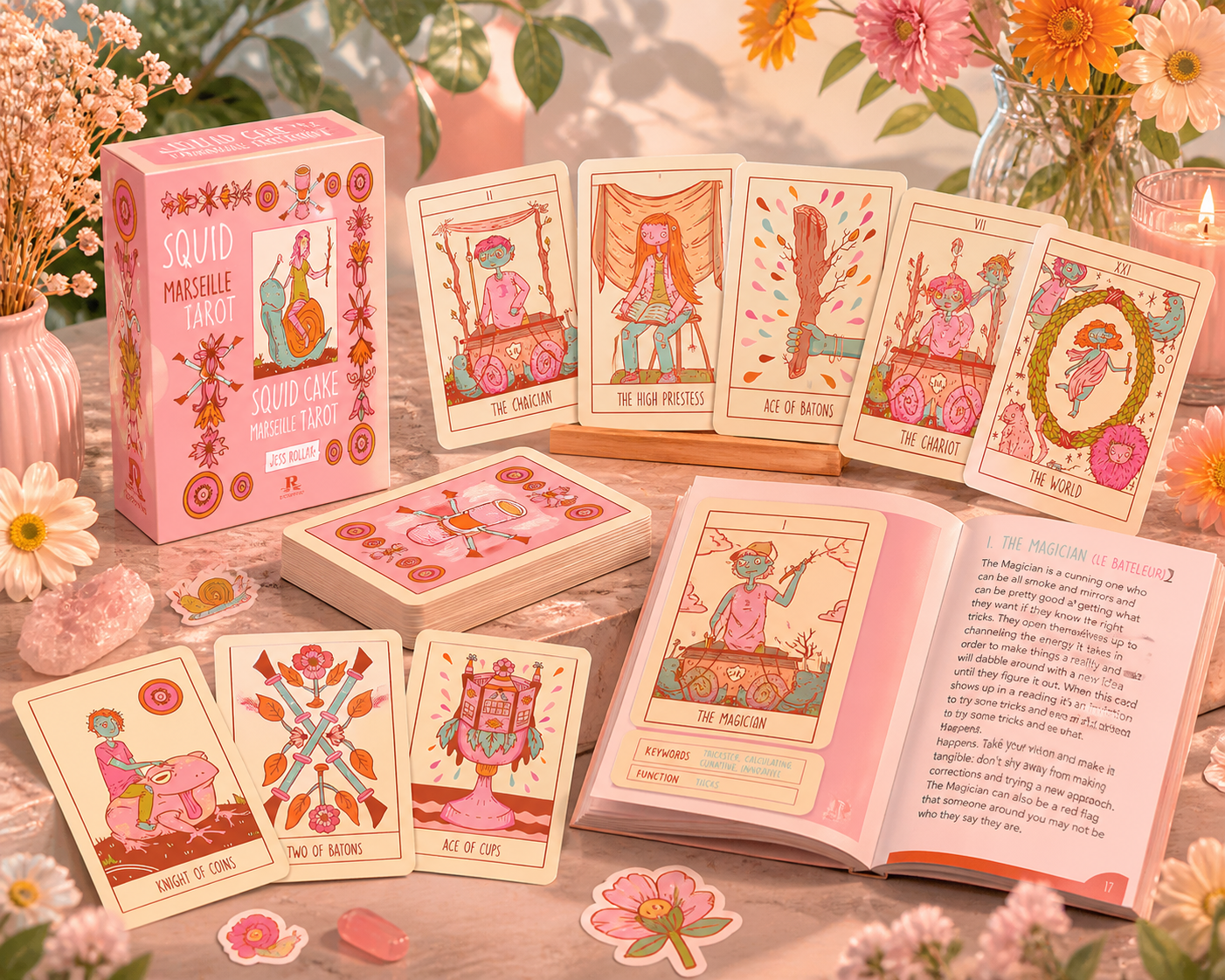 Squid Cake Marseille Tarot Deck | Whimsical & Colorful Tarot Cards