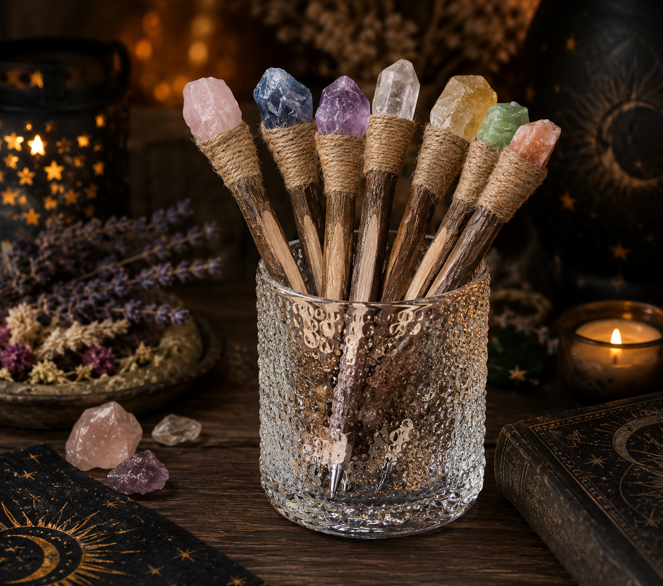 Crystal Branch Writing Pen — Mystical Stationery & Grimoire Accessory | Morrigu Star