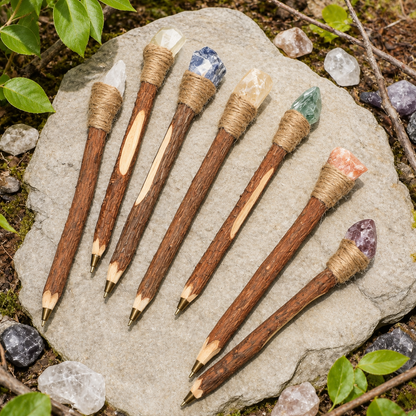 Crystal Branch Writing Pen — Mystical Stationery & Grimoire Accessory | Morrigu Star
