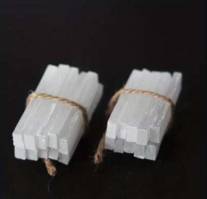 Selenite Crystal Bundle — Altar, Ritual & Sacred-Space Stones | Morrigu Star