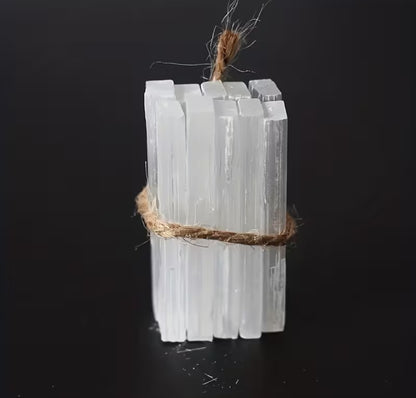 Selenite Crystal Bundle — Altar, Ritual & Sacred-Space Stones | Morrigu Star