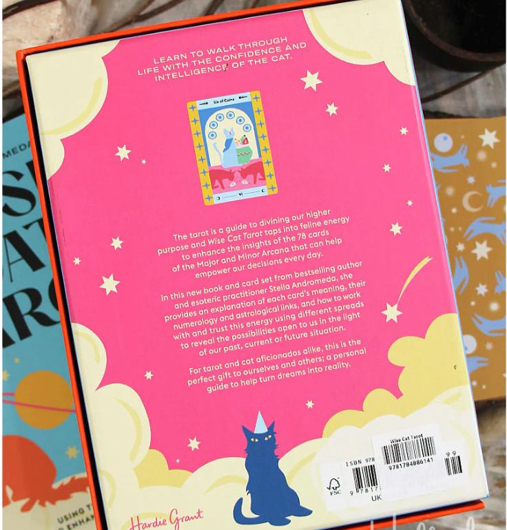 Wise Cat Tarot Deck – 78 Card Tarot with Guidebook, Cat-Themed Divination Cards, Spiritual Gift