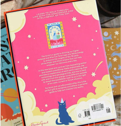 Wise Cat Tarot Deck – 78 Card Tarot with Guidebook, Cat-Themed Divination Cards, Spiritual Gift