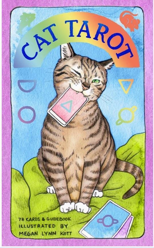 Cat Tarot Deck – Classic Tarot Cards with Cat-Themed Illustrations, 78 Cards & Guidebook