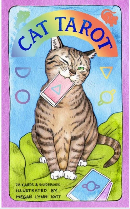Cat Tarot Deck – Classic Tarot Cards with Cat-Themed Illustrations, 78 Cards & Guidebook