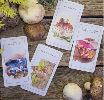 Mushroom Spotter’s Deck – Oracle Cards | Fungi Field Guide | Nature Wisdom Cards | Illustrated Deck