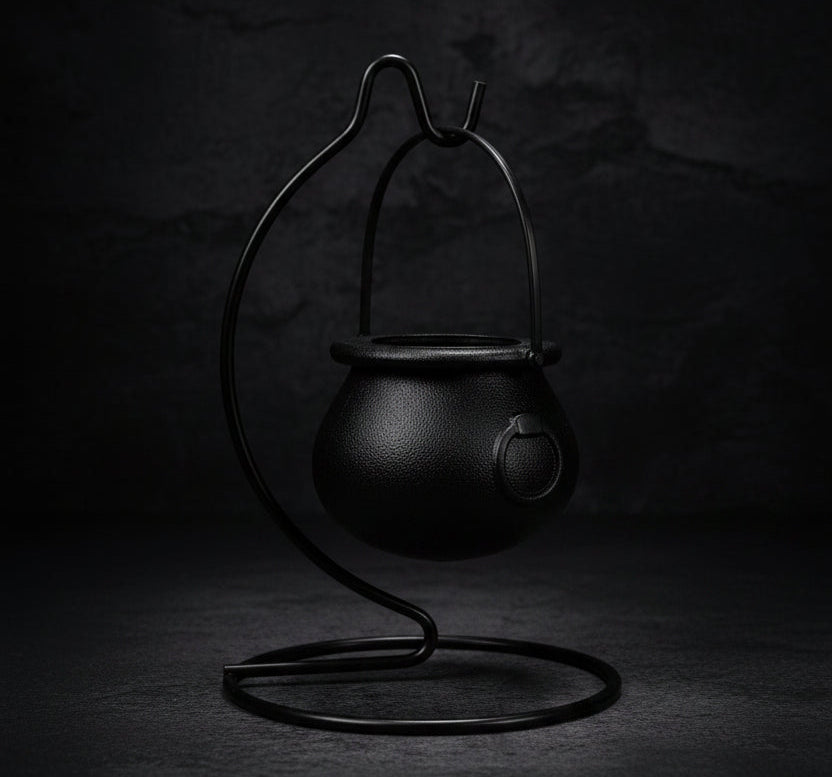 Mini Cauldron Hanging Display Set — Gothic Altar & Curio Décor | Morrigu Star