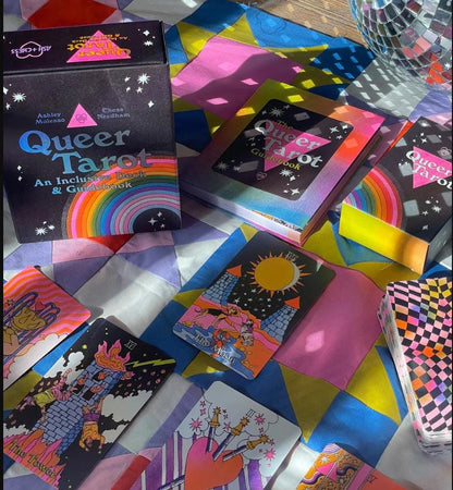 Queer Tarot Deck with Guidebook – Inclusive LGBTQ+ Tarot Cards, Affirmation & Divination Set