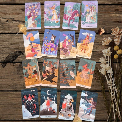 Wicked Moon Tarot – Dark Seasonal Witch Tarot Deck with Guidebook | Sabbats & Lunar Magic