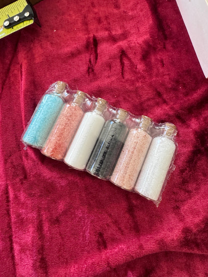 Morrigu Star six-bottle ritual salt set